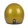 Motorhelmen Open Face Helmet S M L XL XXL Shine Gold Safey Ce Dot