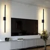 Lâmpada de parede moderna simples e luxuosa grade minimalista sala de estar tv fundo quarto cabeceira longa tira