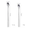 Stainless Steel Spoons Square Head Ice Spoon Long Handle Stirring Coffee Scoops Home Kitchen Bar Tableware 17CM