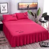 Bedding sets Pure cotton bedspread skirt single piece single fitted sheet set mattress protective cover bedding 231116