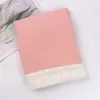 Couvertures Couverture de pompon imprimée en coton pour enfants Born Gauze Wrap Bamboo Muslin Swaddles Chariot de bébé couvert