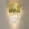 Lampes murales Nordic Modern Crystal Antler Sconce Dining Room Sets Smart Bed Led Light For Bedroom Blue