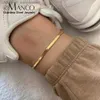 Anklets Emanco Snake Chain Anklet för kvinnor/män Girls Beach Chain Ankle gåvor Rostfritt stål inte allergisk dropshipping/grossistel231116