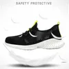 Safety Shoes Work Boots Breathable Safety Shoes Men's Lightweight Summer Anti-Smashing Piercing Work Sandals Protective Single Mesh Sneaker 231116