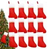 Decorações de natal conjunto de meias 12 pçs saco de presente de grande capacidade decorativo pendurado ornamentos de árvore de natal para decoração sazonal interior
