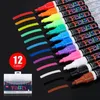 Highlighters 12 PCS Set Liquid Chalk Marker Pens Erasable Multi Colored Highlighters LED Writing Board Glass Window Art 8 Colours Marker Pens 231116