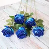 Fleurs décoratives Artificielle Vintage Bleu Rose Tenant Le Bouquet Home Decore Articles D'ameublement De Bureau Accessoires De Tir Saint Valentin