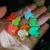 Charms MuhNa 10pcs/pack 3D Fluorescent Cute Duck Resin For Jewlery Making Earring Keychain DIY Findings