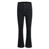 Jeans da uomo Tinta unita Materiale spandex Pantaloni skinny svasati da uomo in denim nero