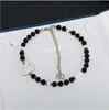 Pendant Necklaces Popular Necklace White Enamel Black Pearl Necklace Gentle and Fashionable