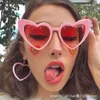 Love Shaped Heart-shaped Sunglasses for Women, Fashionable Peach Heart Large Frame Sunglasses, Personalized Glasses