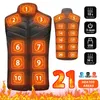 Herenvesten 21 gebieden Verwarmd vest Herenjas Verwarmde winter Elektrische USB-verwarming voor dames Tactische jas Thermisch vest voor heren Lichaamswarmerjas 231115