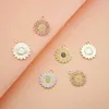 Charms 10/20pcs esmalte o sol da flor da flor de óleo gotejamento de jóias Diy Jóias Acessórios para cabelos Brincos de pulseira PendantsCharms