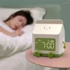 Tischuhren Kunststoff digitaler Wecker Lazy Man Snoozes Schlafzimmer Schreibtisch Elektronische 10 -mm -Milchkarton -Batterie