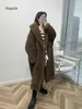 Женское пальто из искусственного меха, женское пальто с плюшевым мишкой, женское пальто из альпаки, женское шерстяное пальто, зимнее утепленное пальто, ваниль, альбинос, верблюжий плюшевый мишка на складе 231116