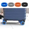 Depolama torbaları 8 adet bagaj tekerlekleri silikon kapak bavul aksesuarları için silikon