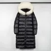 Dames Donsparka's Janveny Big Real Raccoon Fur Capuchon Lange Pufferjas Dames Glanzend Lakleer Parka's Winter 90% Duck Down Jas Waterdicht 231115