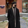 Heren Wolmixen Winter Mannen Zwarte Dikke Wollen Trenchcoats Koreaanse Stijl Hoge Kwaliteit Mannelijke Losse Casual Trenchcoat Streetwear Windjack 231116