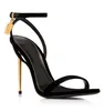 2024 Dress Shoes Ford High Heels Palllock Pointy Naked Sandal Pointy Toe Forme Shoes Women Designer Buckle Ankel Strap Heeled High Heels Sandaler 35-43 med Box