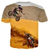 Men's T Shirts Summer Motorcycle Motocross Tshirt 3D Printed Men Women Casual Oversized Tops Tees Short Sleeve Biker Racing Clothing Boys