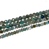 Pierres précieuses en vrac fines perles de pierre naturelle facettes apatite ronde cristal de pierre précieuse pour la fabrication de bijoux bracelet à bricoler soi-même collier breloque 2-4mm