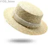 Шляпы с широкими полями Панама Летняя уличная шляпа для девочек Большая широкая шляпа с полями 7 см Джазовая шляпа Пляжная женская шляпа от солнца Праздничный капот Кепка-дерби Kuntucky YQ231116