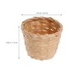Dinnerware Sets 6 Pcs Bamboo Mini Flower Basket Baskets Decor Serving Woven Household Storage Decorative Holder Desktop