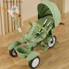 Poussettes# Nouveau tricycle pour enfants inclinable et assis poussette portable pliable 1-6 ans vélo multifonctionnel pour enfants Q231116