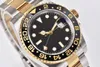 Mens Watches Rolx Clean 116713 Luxury Green Coke Circle GMT 40mm 3186 Mekanisk rörelse 904L Rostfritt stål Intergold Black Dial 72-timmars energilagring X4AGL