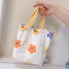 Opbergtassen Japanse heldere kleuren bloemenprint handtas bloem tas casual reis strandtas hoge capaciteit herbruikbare schouderwinkelen