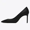 Fashion Brand Women Sandals Pump ANJA 85 mm Pumps In Matte Patent Leather Italy Catwalk Nude Black Pointed Toe Designer Evening Dress Gift Sandal High Heels Box EU 35-43