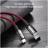 Cell Phone Cables Type C Cable Smart Power Off Usb For Xiaomi 10 9T Quick Charge 3.0 Redmi Note 9S Drop Delivery Phones Accessories Dhqot