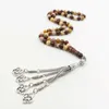 Strand 66Beads Natural Mookaite Tasbih Man's Muslim Rosary Misbaha Turkey Phairis Beads Eid Gift Islamic Accessoriesブレスレット