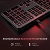 Keyboards Multi Device Rechargeable Keyboard Bluetooth Backlit Wireless Compatible for Laptop Tablet iPad 231117