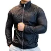 Vestes pour hommes Automne Séchage rapide Randonnée Double Mesh Mince Course Vestes Coupe-Vent Gym Fitness Confort Veste de Sports de Plein Air pour Hommes Vestes