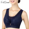 Bras Fallsweet Push Up Bras dla kobiet pełna kamizelka kamizelka stanik Brassiere plus rozmiar C / D Cup Black Blue Beige P230417