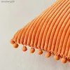 Almofada/capas decorativas de veludo com capa de almofada de outono, decorativa sólida para sofá laranja 45x45 30x50 capa de almofada