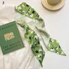 Sjaals geometrie bloemengreep tas linten kleine verse groene serie decoratieve zomer ademende chiffon head littevesscarves