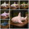 Poupées en peluche 45 60 cm mignon coloré requin jouet doux en peluche animal lecture oreiller pour cadeaux d'anniversaire coussin poupée cadeau enfants 231116