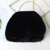 Evening Bags Faux Fur Crossbody bags for Women Winter Soft Plush Chain Shoulder Messenger Bag Cute Rabbit Girls Hand Bags Purse SacFemme 231116