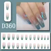 Faux Ongles Diamant Bleu Deep Sea Ice Through Manucure Produits Adhésif Réutilisable Faux Ongles Fournitures Colle Presse Choses Designer