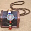 Pendant Necklaces Handmade Ethnic Necklace Bohemian Nepal Mala Buddhist Wood Beads Tibetan Fish Long Statement Women Men