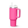 الأسهم 1: 1 نفس التبريد H2.0 COSMO PINK PARADE TARGLE RED TUMBLER 40 OZ 4 ساعات ساخنة 7 ساعات بارد 20 ساعة أكواب مثلجة 304 أكواب حمراء كوبس أسود فلامنغو مياه الزجاجات