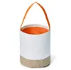 Партия подарки сублимация пустые пасхальные корзины сумки для хлопкового льня с подарками яйца охота на конфету мешок для хэллоуина для хранения мешочек для хранения DIY DIY Toys Bucket 10 Colors SN4124