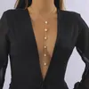 Chains CANPEL Simple Long Imitation Pearls Back Necklace For Women Sexy Tassel Pearl Harness Bikini Chest Chain Body Jewelry Gift