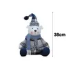 Christmas Decorations Christmas Bear Doll Plush Ornament Soft Stuffed Animal Bear Doll Wear Costume Knitted Scarf Home Creative Photo Props Xmas GiftL231111