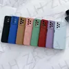 Étui en silicone souple mince coloré pour Samsung Galaxy A53 A52 A51 A13 A32 S22 S21 S20Ultra M52 Mat Bonbons Couverture Caméra Protection