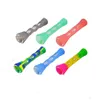 Cachimbo de fumo de vidro de silicone fumar tubo de erva 87mm um hitter dugout tubo de tabaco colher de mão tubos acessórios de fumaça para bong