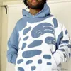 Tasarımcı Hoodie Erkek Sweatshirts Fashion Street Giyim Amerikan Yüksek Sokak Moda BR Kanyes Aynı Dalga Çift Katmanlı İçi Boş Panel Pank Yama Kumaş Hoodie Velvet Ter