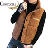 Gilets pour hommes marque hommes gilet gilet en velours côtelé hiver veste sans manches hommes coton épais sans manches vers le bas gilet homme 231116